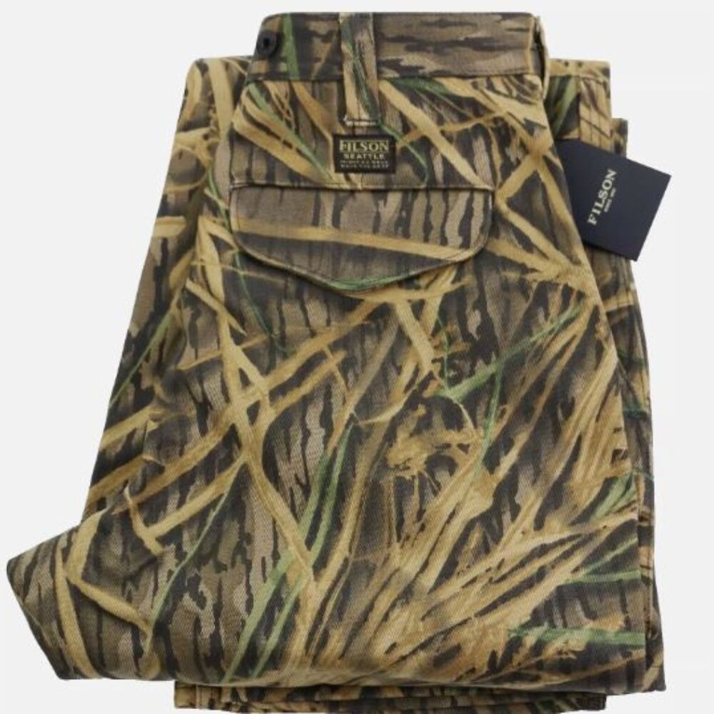 Filson W30 L34 Rugged Twill Utility Pants Men's Mossy Oak Shadow Grass Waxed New